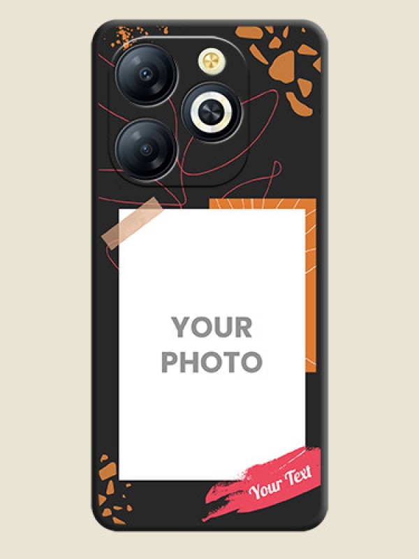 Custom Orange Photo Frame On Space Black Custom Soft Matte Mobile Back Cover - Smart 8 HD - alternate view