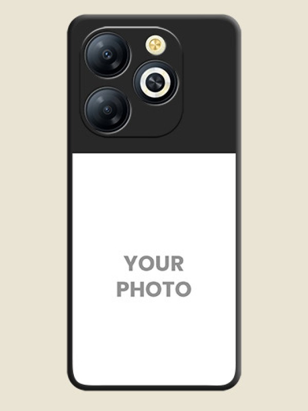 Custom Image Upload With Space Black Color On Custom Soft Matte Mobile Back Cover - Infinix Smart 8 Hd - alternate view