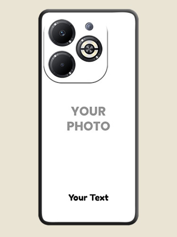 Custom Full Single Pic Upload With Text On Space Black Custom Soft Matte Mobile Back Cover - Infinix Smart 8 Plus - alternate view