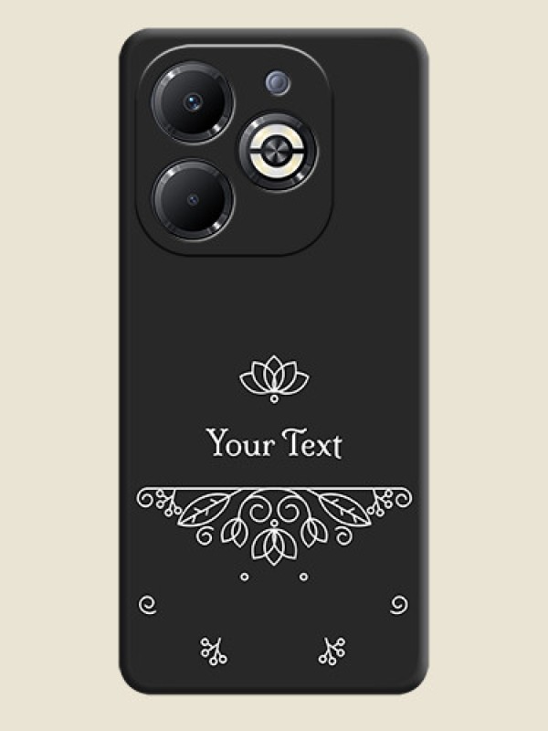 Custom Lotus Garden Custom Text On Space Black Custom Soft Matte Mobile Back Cover - Infinix Smart 8 Plus - alternate view