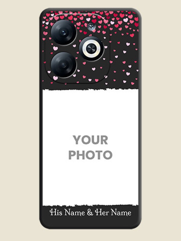 Custom Fall in Love with Your Partner - Photo on Space Black Soft Matte Phone Cover - Infinix Smart 8 - alternate view