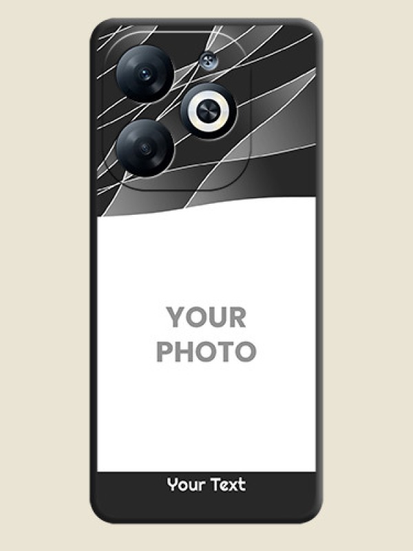 Custom Mixed Wave Lines - Photo on Space Black Soft Matte Mobile Cover - Infinix Smart 8 - alternate view