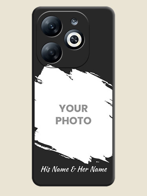 Custom Grunge Brush Strokes - Photo on Space Black Soft Matte Back Cover - Infinix Smart 8 - alternate view