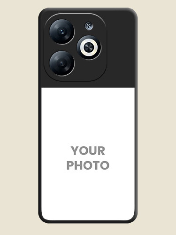 Custom Image Upload With Space Black Color On Custom Soft Matte Mobile Back Cover - Infinix Smart 8 - alternate view