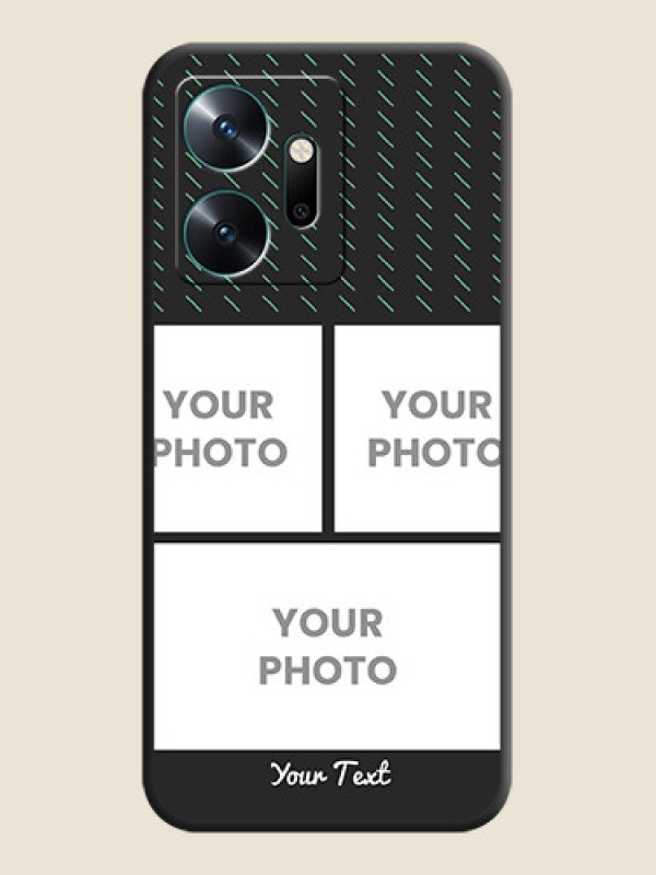 Custom Cross Dotted Pattern with 2 Image Holder on Personalised Space Black Soft Matte Cases - Infinix Zero 20 - alternate view