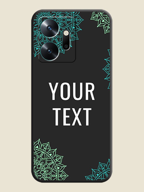 Custom Your Name with Floral Design on Space Black Custom Soft Matte Back Cover - Infinix Zero 20 - alternate view