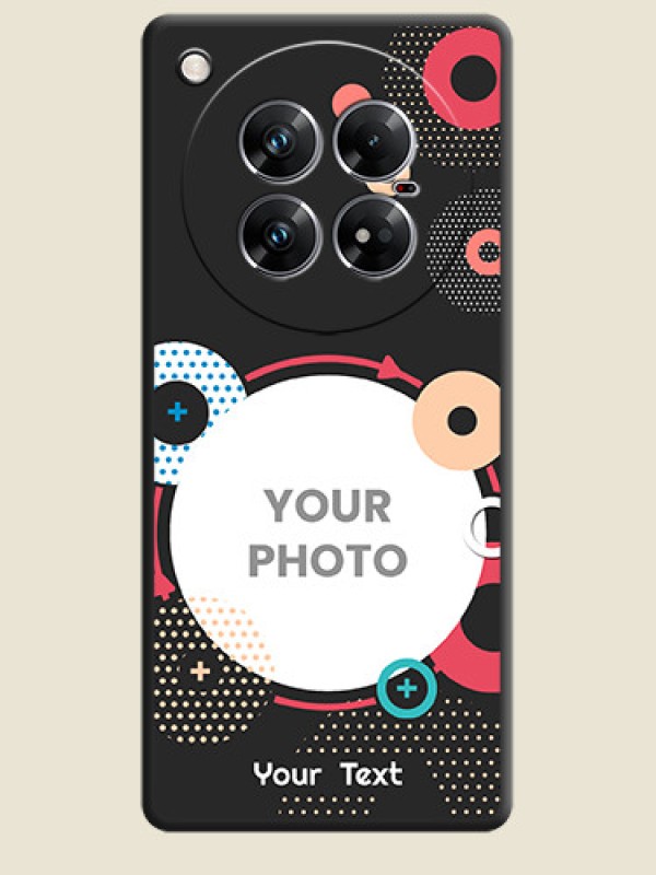 Custom Multicoloured Round Image On Space Black Custom Soft Matte Mobile Back Cover - Infinix Zero 40 5G - alternate view