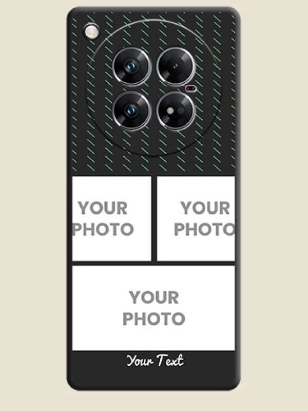 Custom Cross Dotted Pattern with 2 Image Holder On Space Black Custom Soft Matte Mobile Back Cover - Infinix Zero 40 5G - alternate view