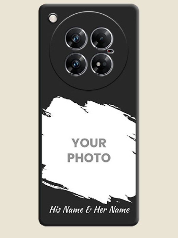 Custom Grunge Brush Strokes on Photo On Space Black Custom Soft Matte Mobile Back Cover - Infinix Zero 40 5G - alternate view