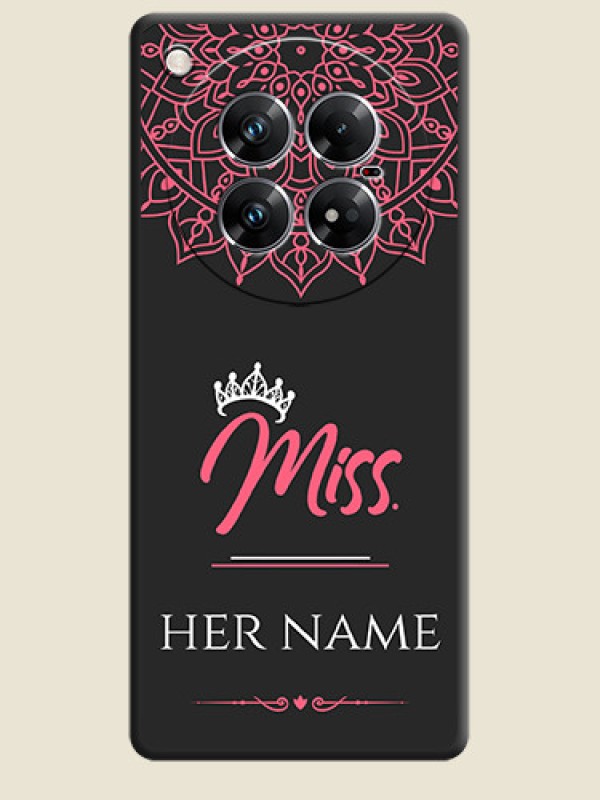 Custom Mrs Name with Floral Design On Space Black Custom Soft Matte Mobile Back Cover - Infinix Zero 40 5G - alternate view