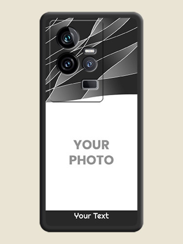 Custom Mixed Wave Lines on Photo on Space Black Soft Matte Mobile Cover - iQOO 11 5G - alternate view