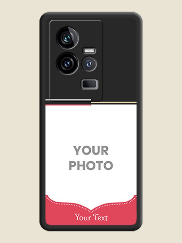 Custom Classic Plain Design with Name on Photo on Space Black Soft Matte Phone Cover - iQOO 11 5G - alternate view