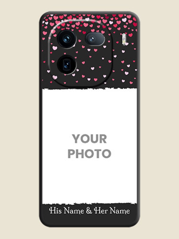 Custom Fall in Love with Your Partner on Photo On Space Black Custom Soft Matte Mobile Back Cover - iQOO 12 5G - alternate view