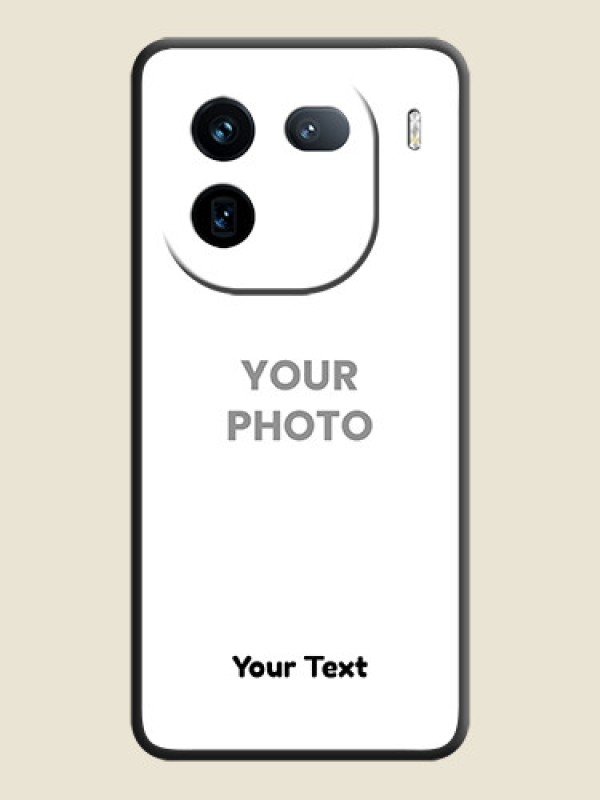 Custom Full Single Pic Upload With Text On Space Black Custom Soft Matte Mobile Back Cover - iQOO 12 5G - alternate view