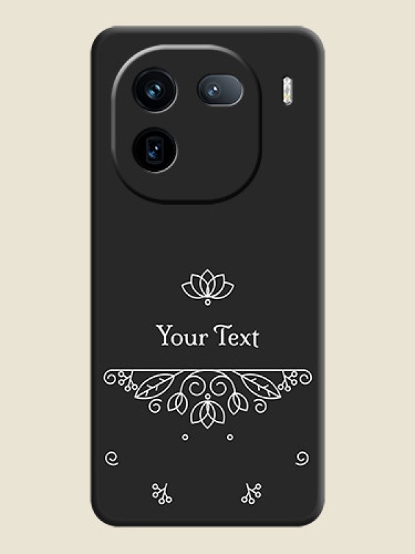 Custom Lotus Garden Custom Text On Space Black Custom Soft Matte Mobile Back Cover - iQOO 12 5G - alternate view
