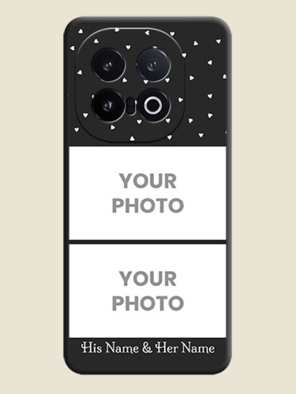 Custom Miniature Love Symbols with Name On Space Black Custom Soft Matte Mobile Back Cover - iQOO 13 5G - alternate view