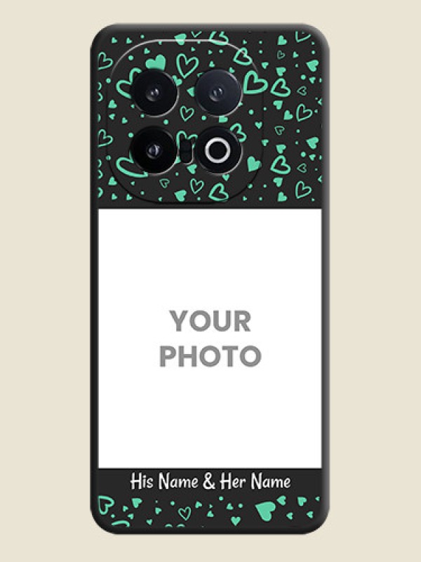 Custom Sea Green Indefinite Love Pattern on Photo On Space Black Custom Soft Matte Mobile Back Cover - iQOO 13 5G - alternate view