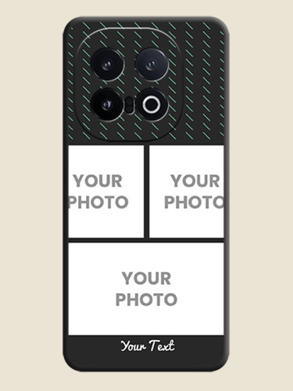 Custom Cross Dotted Pattern with 2 Image Holder On Space Black Custom Soft Matte Mobile Back Cover - iQOO 13 5G - alternate view