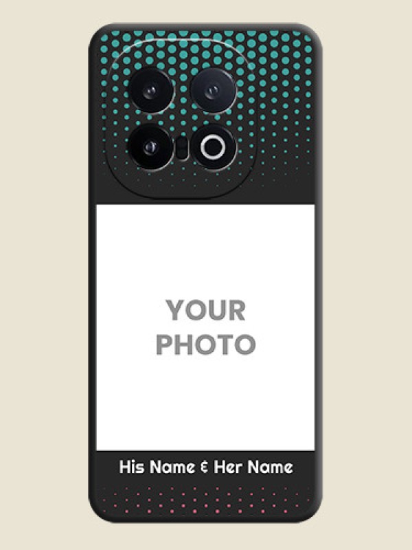 Custom Faded Dots with Grunge Photo Frame and Text On Space Black Custom Soft Matte Mobile Back Cover - iQOO 13 5G - alternate view