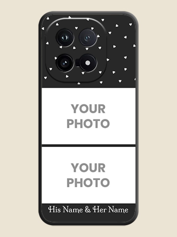 Custom Miniature Love Symbols with Name On Space Black Custom Soft Matte Mobile Back Cover - iQOO 15 5G - alternate view