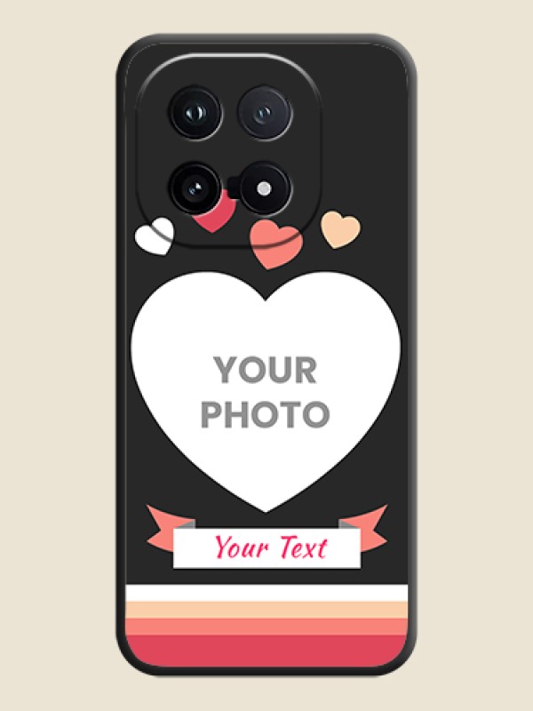 Custom Love Shaped Photo with Colorful Stripes On Space Black Custom Soft Matte Mobile Back Cover - iQOO 15 5G - alternate view