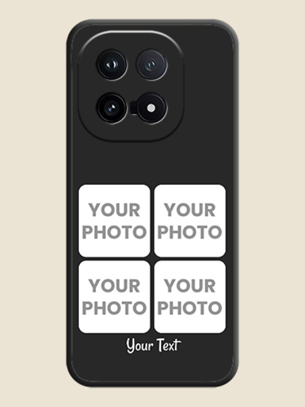 Custom Floral Art with 6 Image Holder on Photo On Space Black Custom Soft Matte Mobile Back Cover - iQOO 15 5G - alternate view