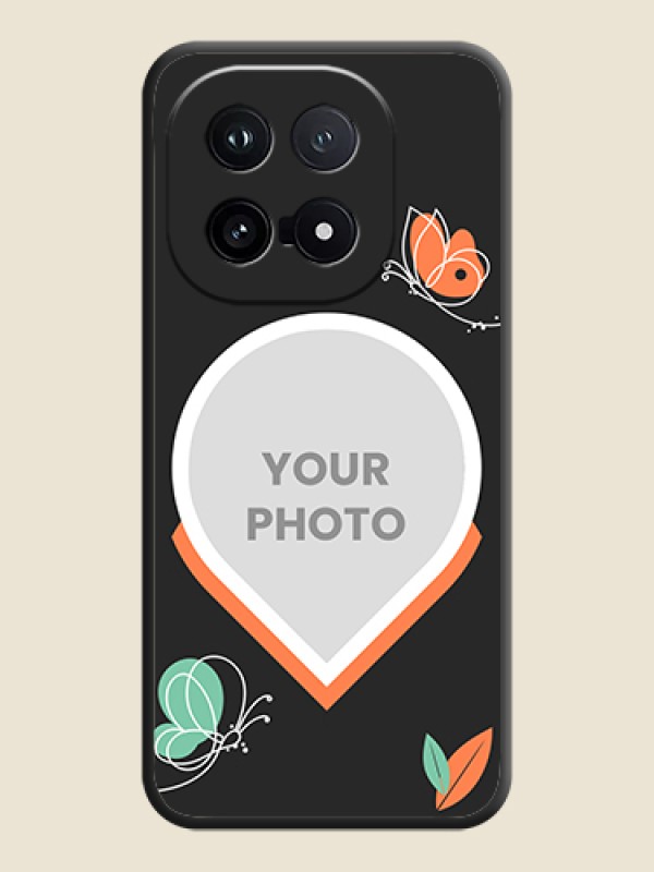 Custom Upload Pic With Simple Butterly Design On Space Black Custom Soft Matte Mobile Back Cover - iQOO 15 5G - alternate view