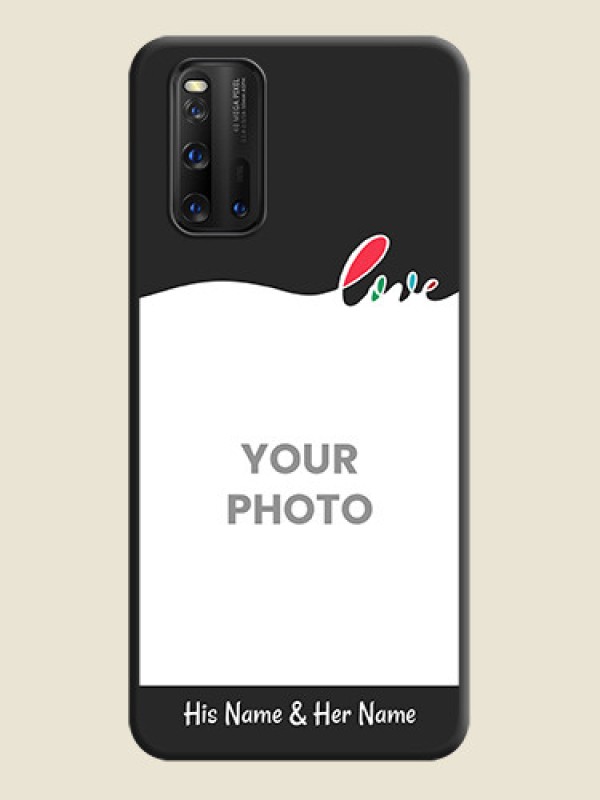 Custom Fall in Love Pattern with Picture on Photo on Space Black Soft Matte Mobile Case - iQOO 3 5G - alternate view