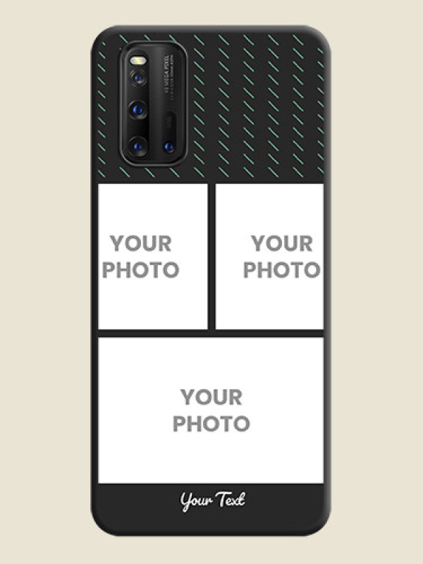 Custom Cross Dotted Pattern with 2 Image Holder  on Personalised Space Black Soft Matte Cases - iQOO 3 5G - alternate view