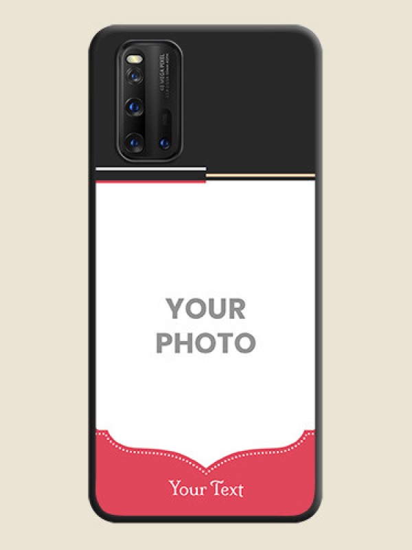 Custom Classic Plain Design with Name on Photo on Space Black Soft Matte Phone Cover - iQOO 3 5G - alternate view