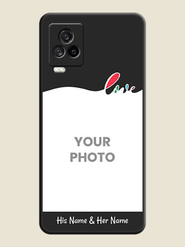 Custom Fall in Love Pattern with Picture on Photo on Space Black Soft Matte Mobile Case - iQOO 7 Legend - alternate view