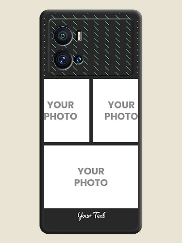 Custom Cross Dotted Pattern with 2 Image Holder  on Personalised Space Black Soft Matte Cases - iQOO 9 Pro 5G - alternate view