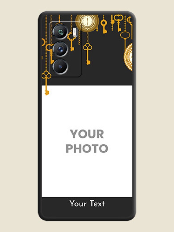 Custom Decorative Design with Text on Space Black Custom Soft Matte Back Cover - iQOO 9 Se 5G - alternate view