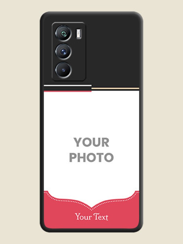 Custom Classic Plain Design with Name on Photo on Space Black Soft Matte Phone Cover - iQOO 9 Se 5G - alternate view