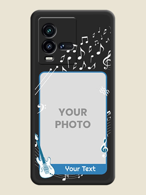 Custom Musical Theme Design with Text on Photo on Space Black Soft Matte Mobile Case - iQOO 9T 5G - alternate view