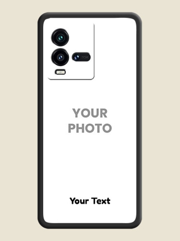 Custom Full Single Pic Upload With Text On Space Black Personalized Soft Matte Phone Covers -Iqoo 9T 5G - alternate view