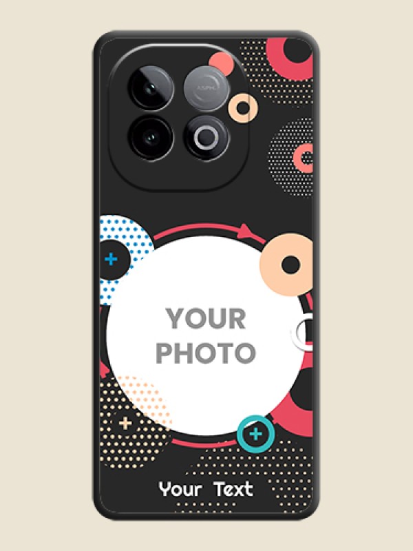 Custom Multicoloured Round Image On Space Black Custom Soft Matte Mobile Back Cover - iQOO Neo 10 5G - alternate view