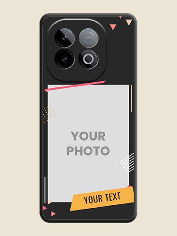Custom Photo Frame with Triangle Small Dots on Photo On Space Black Custom Soft Matte Mobile Back Cover - iQOO Neo 10 5G - alternate view