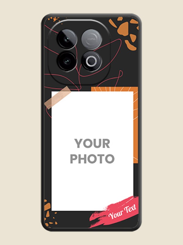 Custom Orange Photo Frame On Space Black Custom Soft Matte Mobile Back Cover - iQOO Neo 10 5G - alternate view