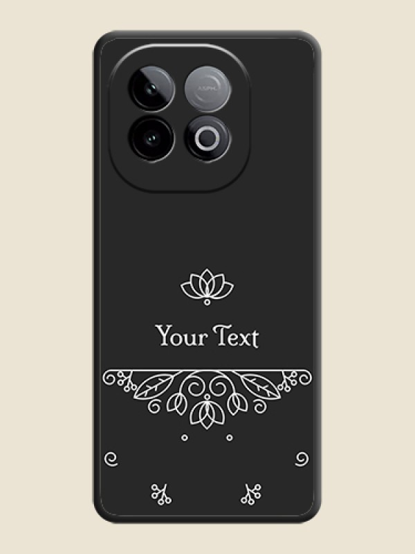 Custom Lotus Garden Custom Text On Space Black Custom Soft Matte Mobile Back Cover - iQOO Neo 10 5G - alternate view