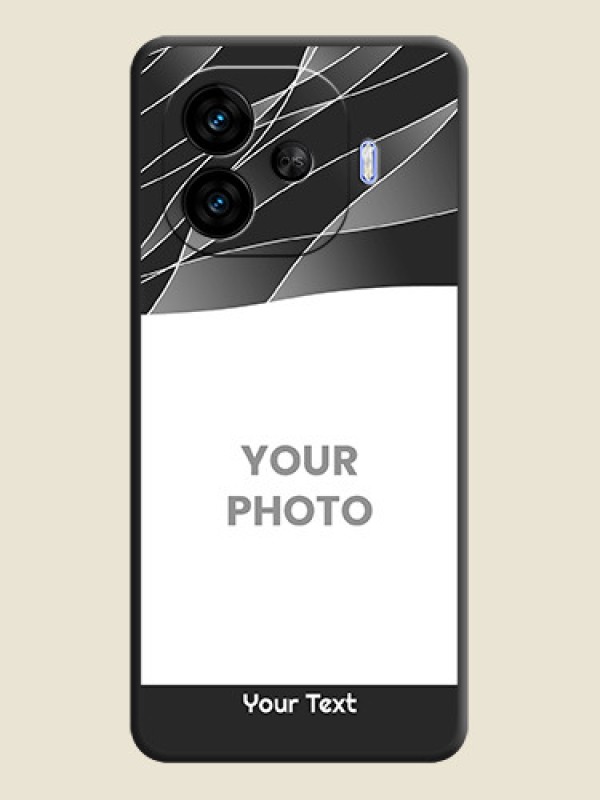 Custom Mixed Wave Lines on Photo On Space Black Custom Soft Matte Mobile Back Cover - iQOO Neo 10R 5G - alternate view