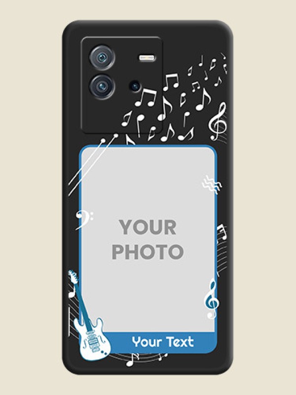 Custom Musical Theme Design with Text on Photo on Space Black Soft Matte Mobile Case - iQOO Neo 6 5G - alternate view