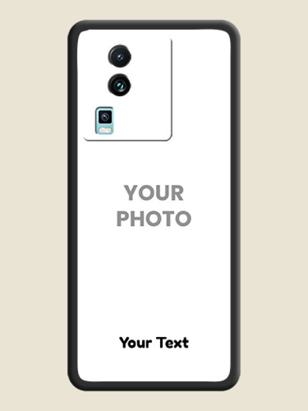 Custom Full Single Pic Upload With Text On Space Black Personalized Soft Matte Phone Covers -Iqoo Neo 7 5G - alternate view