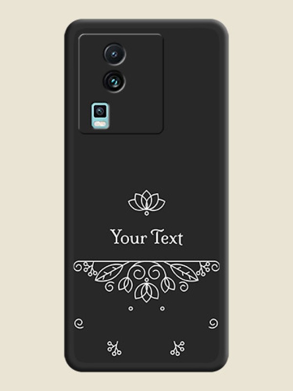 Custom Lotus Garden Custom Text On Space Black Personalized Soft Matte Phone Covers -Iqoo Neo 7 5G - alternate view