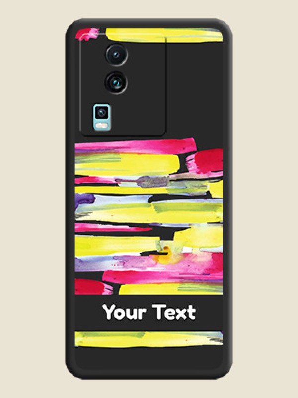 Custom Brush Coloured on Space Black Personalized Soft Matte Phone Covers -iQOO Neo 7 Pro 5G - alternate view