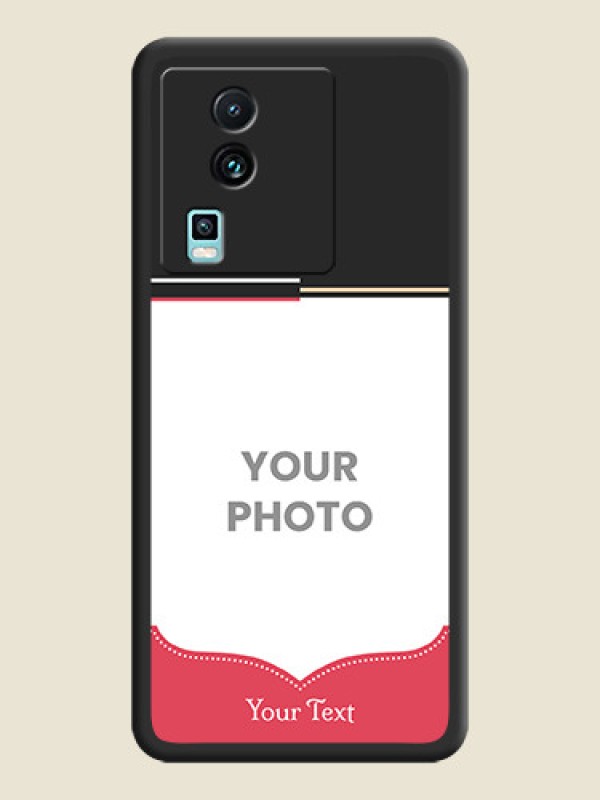 Custom Classic Plain Design with Name - Photo on Space Black Soft Matte Phone Cover -iQOO Neo 7 Pro 5G - alternate view