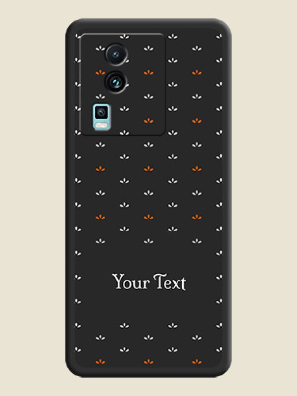 Custom Simple Pattern With Custom Text On Space Black Personalized Soft Matte Phone Covers -iQOO Neo 7 Pro 5G - alternate view
