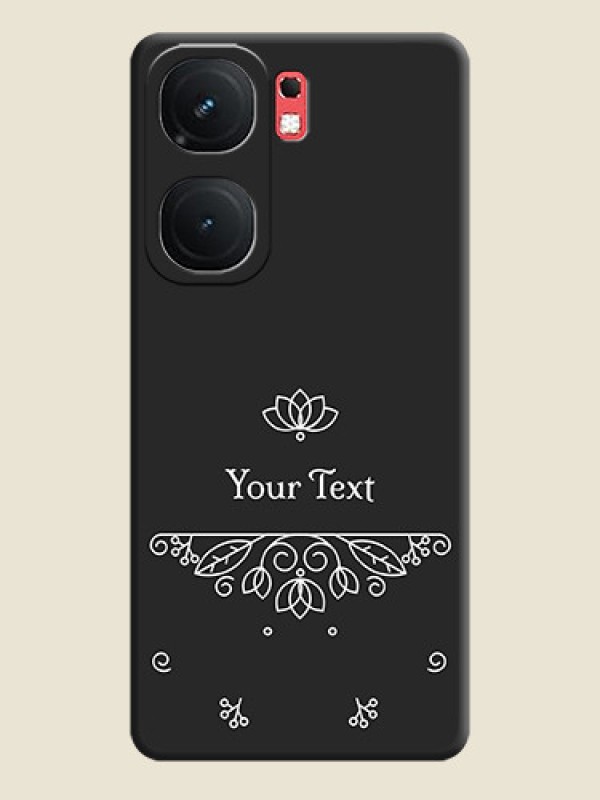 Custom Lotus Garden Custom Text On Space Black Personalized Soft Matte Phone Covers - iQOO Neo 9 Pro 5G - alternate view