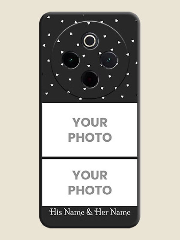 Custom Miniature Love Symbols with Name On Space Black Custom Soft Matte Mobile Back Cover - iQOO Z10 5G - alternate view