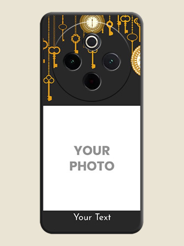Custom Decorative Design with Text On Space Black Custom Soft Matte Mobile Back Cover - iQOO Z10 5G - alternate view
